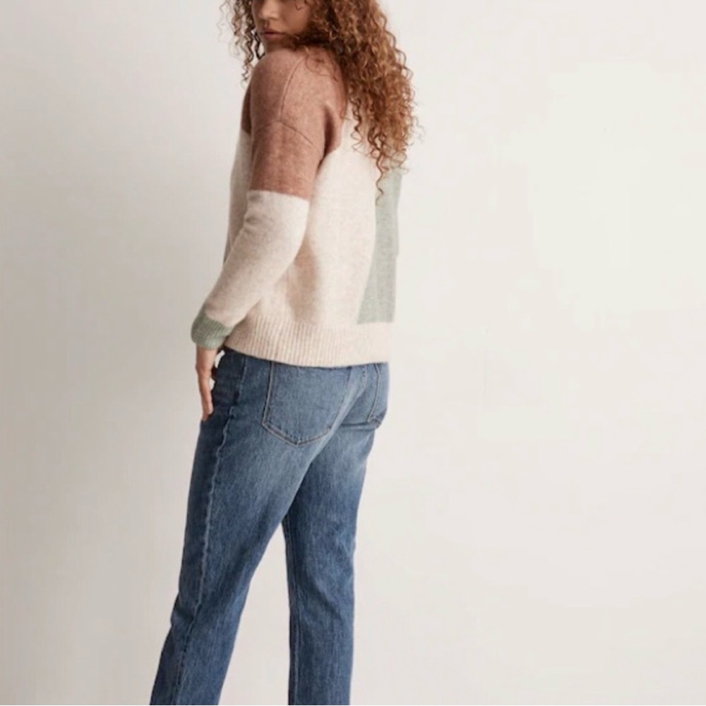 Madewell Cedarbrook Pullover Sweater in Colorblock Size Large - Picture 4 of 13